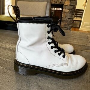 Dr. Martens White Leather Combat Boots